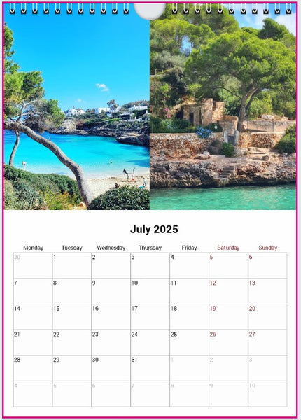 Cala d'Or 2025 A4 Wall Calendar