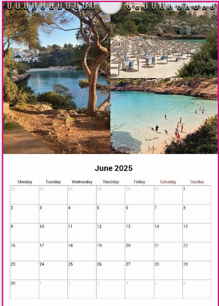 Cala d'Or 2025 A4 Wall Calendar