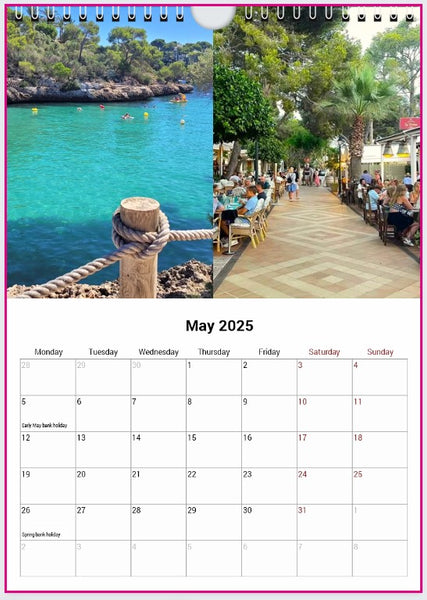 Cala d'Or 2025 A4 Wall Calendar