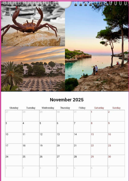 Cala d'Or 2025 A4 Wall Calendar